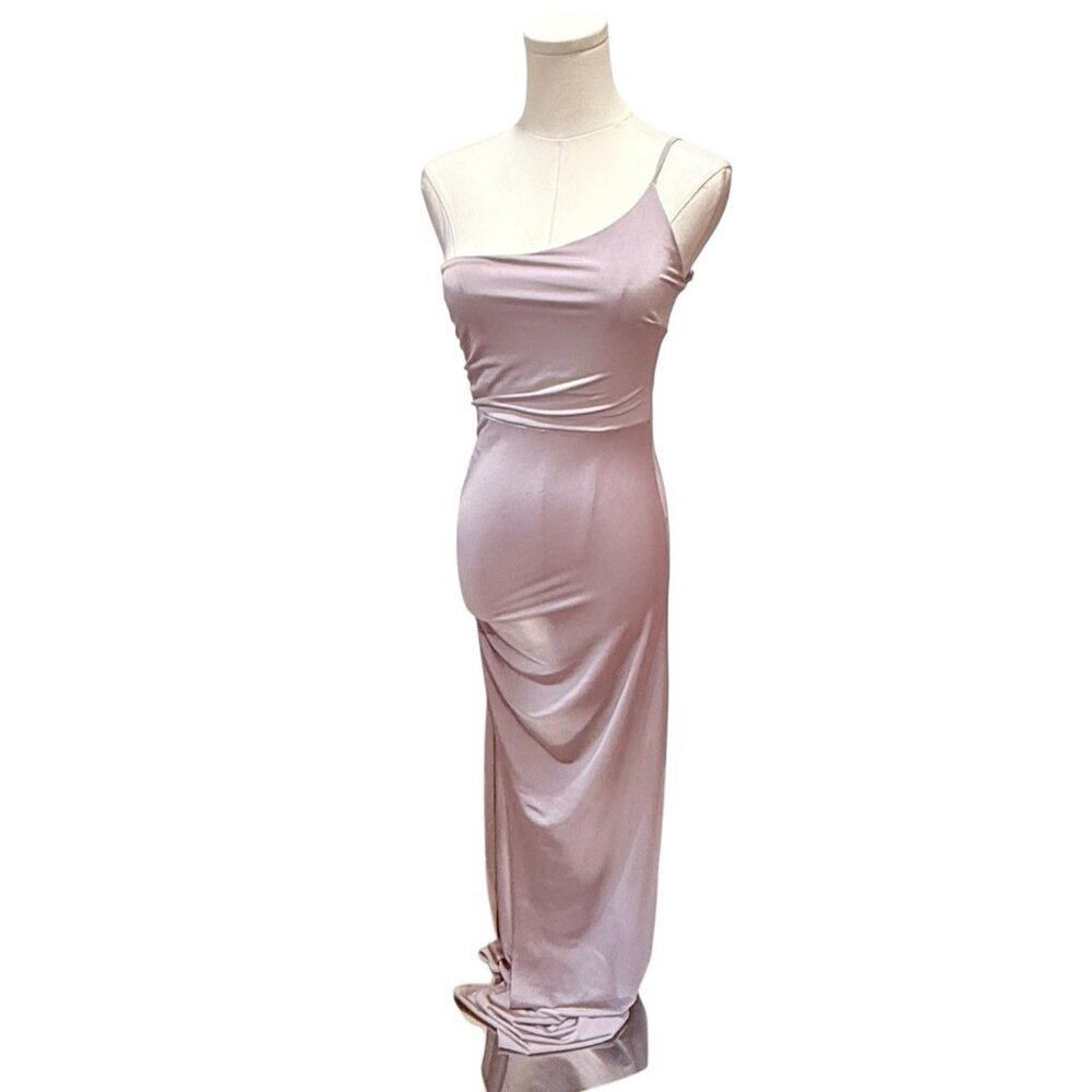 NWT Windsor Sz M Lavender One Shoulder Full Length Formal Maxi Dress Prom Gown - Picture 2 of 9